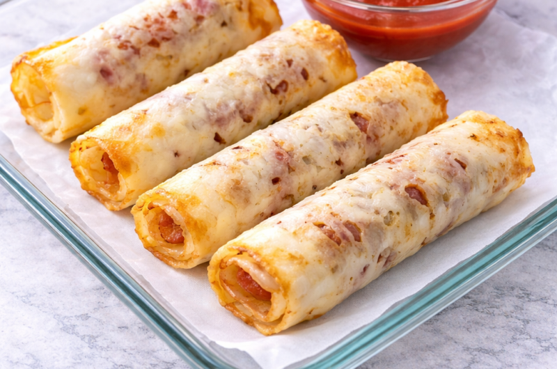 3-1 3 Ingredients Keto Pizza roll up 1