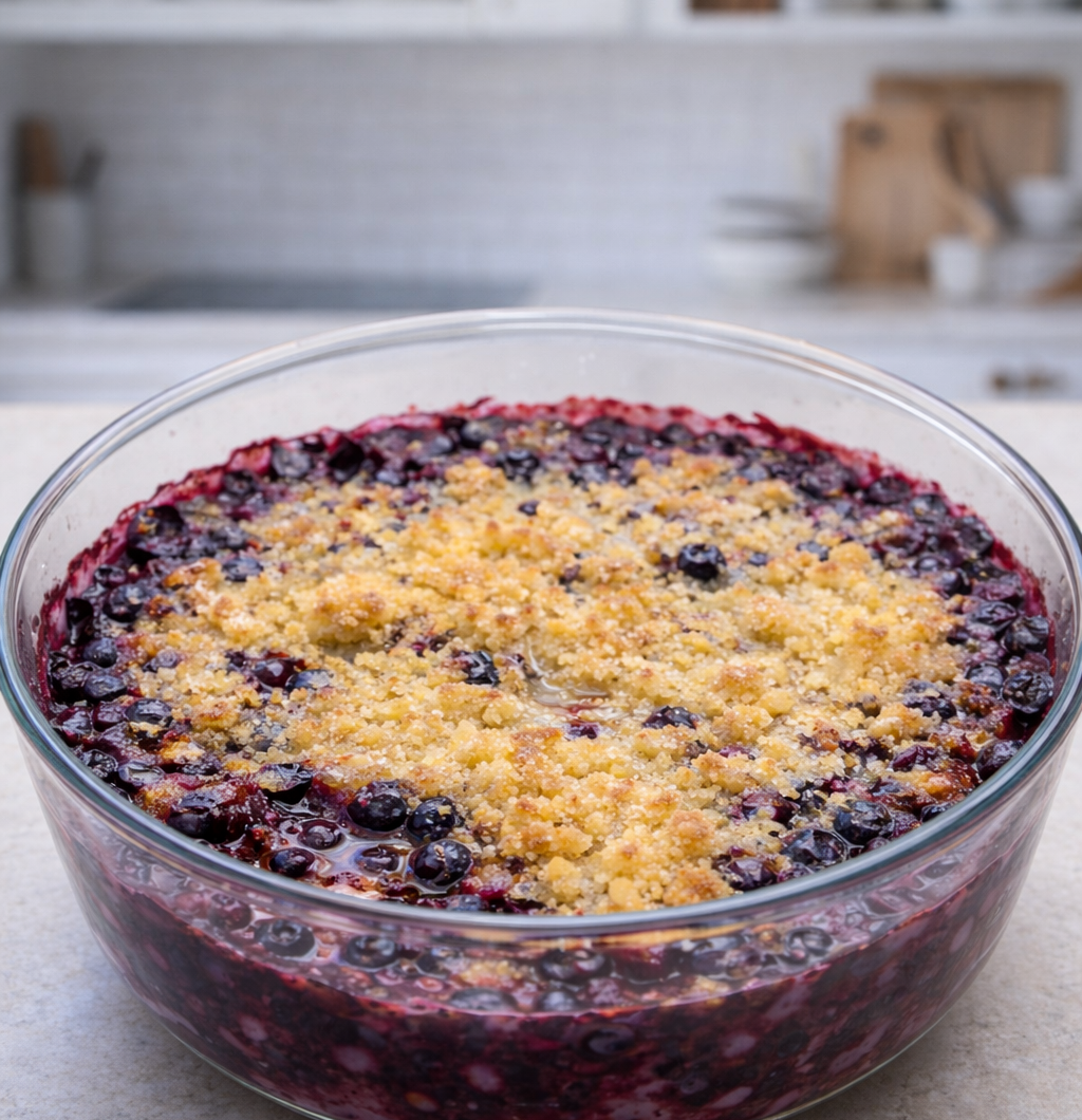Easy Low Carb Blueberry Cobbler - Keto & Gluten-Free