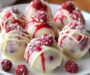 No-Bake White Chocolate Raspberry Cheesecake Truffles