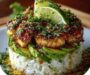 Honey Lime Chicken and Avocado Rice Stack