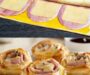 Crispy Ham and Cheese Puff Pastry Pinwheels